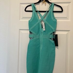Bebe Aqua bandage Dress new with tags